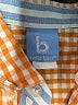 Bella Bliss 100% Cotton Checkered-gingham Orange Long Sleeve Button-Down Shirt Size 6 - photo 3