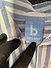Bella Bliss Stripes Blue Long Sleeve Button-Down Shirt Size 6 - photo 3