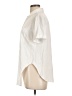 Theory Ivory White Short Sleeve Button-Down Shirt Size L - photo 5