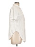 Theory Ivory White Short Sleeve Button-Down Shirt Size L - photo 4