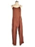 Mahina Solid Brown Jumpsuit Size S - photo 1