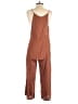 Mahina Solid Brown Jumpsuit Size S - photo 2