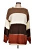 Angashion Color Block Brown Pullover Sweater Size L - photo 1