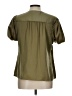 DKNY 100% Polyester Green Short Sleeve Blouse Size L - photo 2