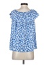 J.Jill Blue Short Sleeve Blouse Size S - photo 2