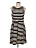 Pixley Stripes Black Casual Dress Size L - photo 1
