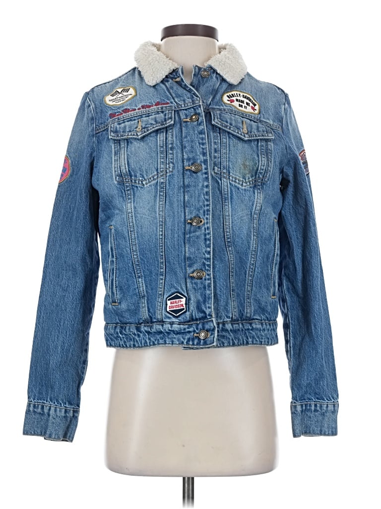 Pre-owned Harley Davidson Denim Jacket In Blue