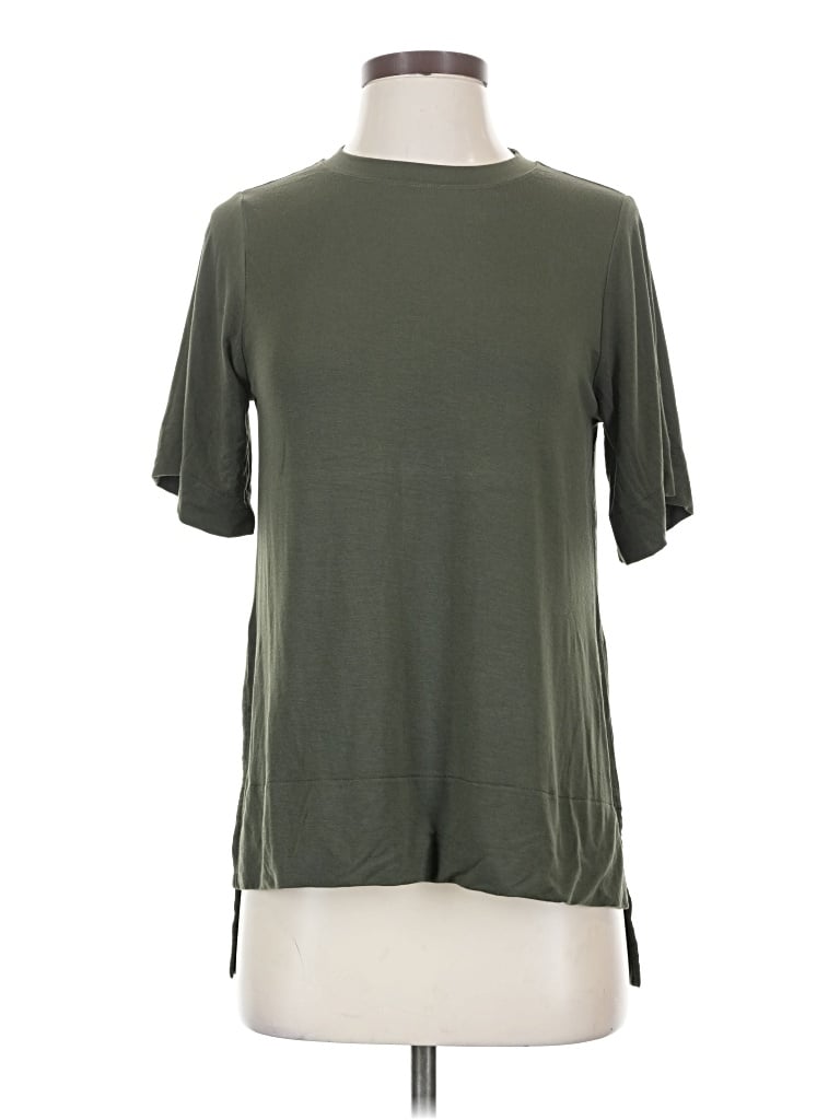 ADAY Short Sleeve T-Shirt: Green Tops - Size X-Small