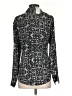 Express 100% Polyester Print Black Long Sleeve Blouse Size S - photo 2