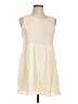 Chloe K 100% Rayon Solid Ivory Casual Dress Size L - photo 1