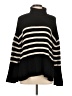 Gap 100% Cotton Stripes Black Turtleneck Sweater Size L (petite) - photo 1