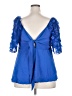 Unbranded 100% Polyester Blue Short Sleeve Blouse Size 4X - photo 2