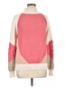 Ann Taylor LOFT Color Block Pink Pullover Sweater Size L - photo 1
