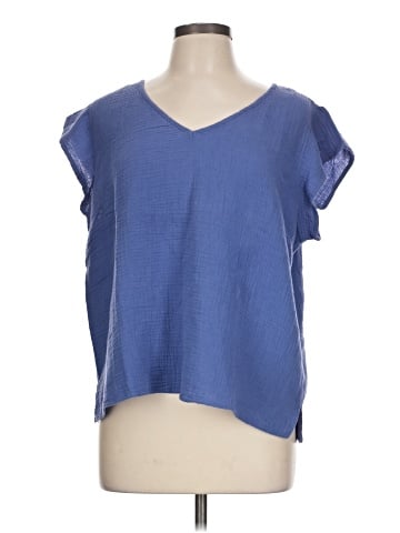 Three Dots Short Sleeve Blouse (view 1)