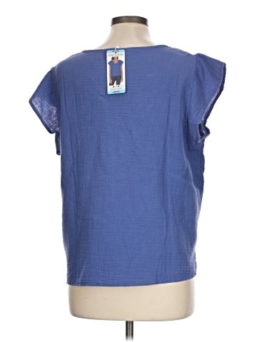Three Dots Short Sleeve Blouse (view 2)