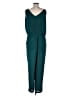 J.Crew 100% Polyester Solid Teal Jumpsuit Size M - photo 2