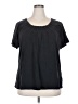 Basic Editions 100% Cotton Black Short Sleeve Blouse Size 2X - photo 1