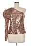 Shein 100% Polyester Gold 3/4 Sleeve Top Size 8/10 - photo 1