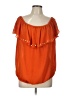 MICHAEL Michael Kors Orange Short Sleeve Blouse Size L - photo 1