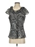 AK Anne Klein 100% Polyester Silver Short Sleeve Blouse Size S - photo 1
