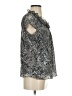 AK Anne Klein 100% Polyester Silver Short Sleeve Blouse Size S - photo 4