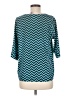 Alya 100% Polyester Chevron-herringbone Teal 3/4 Sleeve Blouse Size M - photo 2