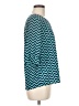 Alya 100% Polyester Chevron-herringbone Teal 3/4 Sleeve Blouse Size M - photo 4
