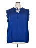 J by Joie 100% Polyester Blue Sleeveless Blouse Size 2X - photo 1
