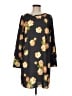 Ann Taylor LOFT 100% Polyester Print Black Casual Dress Size M - photo 1
