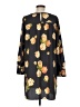Ann Taylor LOFT 100% Polyester Print Black Casual Dress Size M - photo 2