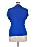 Tahari Blue Short Sleeve Blouse Size XL - photo 2
