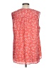 Chaus 100% Polyester Orange Red Sleeveless Blouse Size L - photo 2