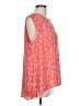 Chaus 100% Polyester Orange Red Sleeveless Blouse Size L - photo 4