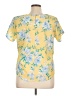 Jaclyn Smith 100% Polyester Floral Yellow Short Sleeve Blouse Size 16 (petite) - photo 2