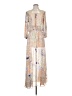 DR2 100% Polyester Paisley Tan Casual Dress Size S - photo 1