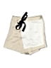 Behno 100% Polyester Color Block Ivory Shorts Size 6 - photo 1