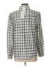 Joie Checkered-gingham Ivory Blue Long Sleeve Blouse Size L - photo 2