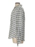 Joie Checkered-gingham Ivory Blue Long Sleeve Blouse Size L - photo 5