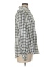 Joie Checkered-gingham Ivory Blue Long Sleeve Blouse Size L - photo 4