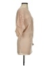 Gold Hawk 100% Silk Tan Short Sleeve Silk Top Size S - photo 4