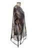 bryn WALKER 100% Silk Snake Print Brown Gray Poncho Size L - photo 4