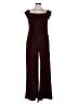 Express Solid Burgundy Jumpsuit Size L - photo 1
