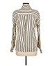 Express Stripes Ivory Long Sleeve Blouse Size M - photo 2