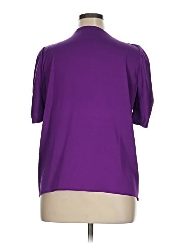 Elie Tahari Short Sleeve Silk Top (view 2)