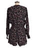 Lost + Wander 100% Rayon Floral Black Blue Romper Size M - photo 2