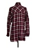 En Creme Plaid Burgundy Long Sleeve Button-Down Shirt Size S - photo 2