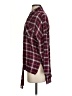 En Creme Plaid Burgundy Long Sleeve Button-Down Shirt Size S - photo 5