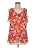 CAbi Orange Short Sleeve Blouse Size M - photo 1
