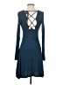Assorted Brands Solid Blue Casual Dress Size S - photo 2