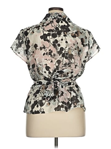 Lafayette 148 New York Short Sleeve Blouse (view 2)